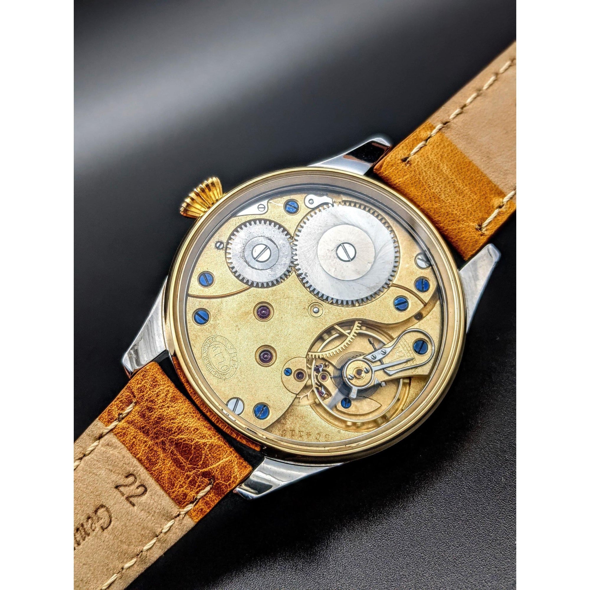 Deutsche Uhren Fabrikation Glashütte "OLIW" Lange Uhr アンティークウォッチ 1938年製 - 製造数6500個のみ - マリッジウォッチ