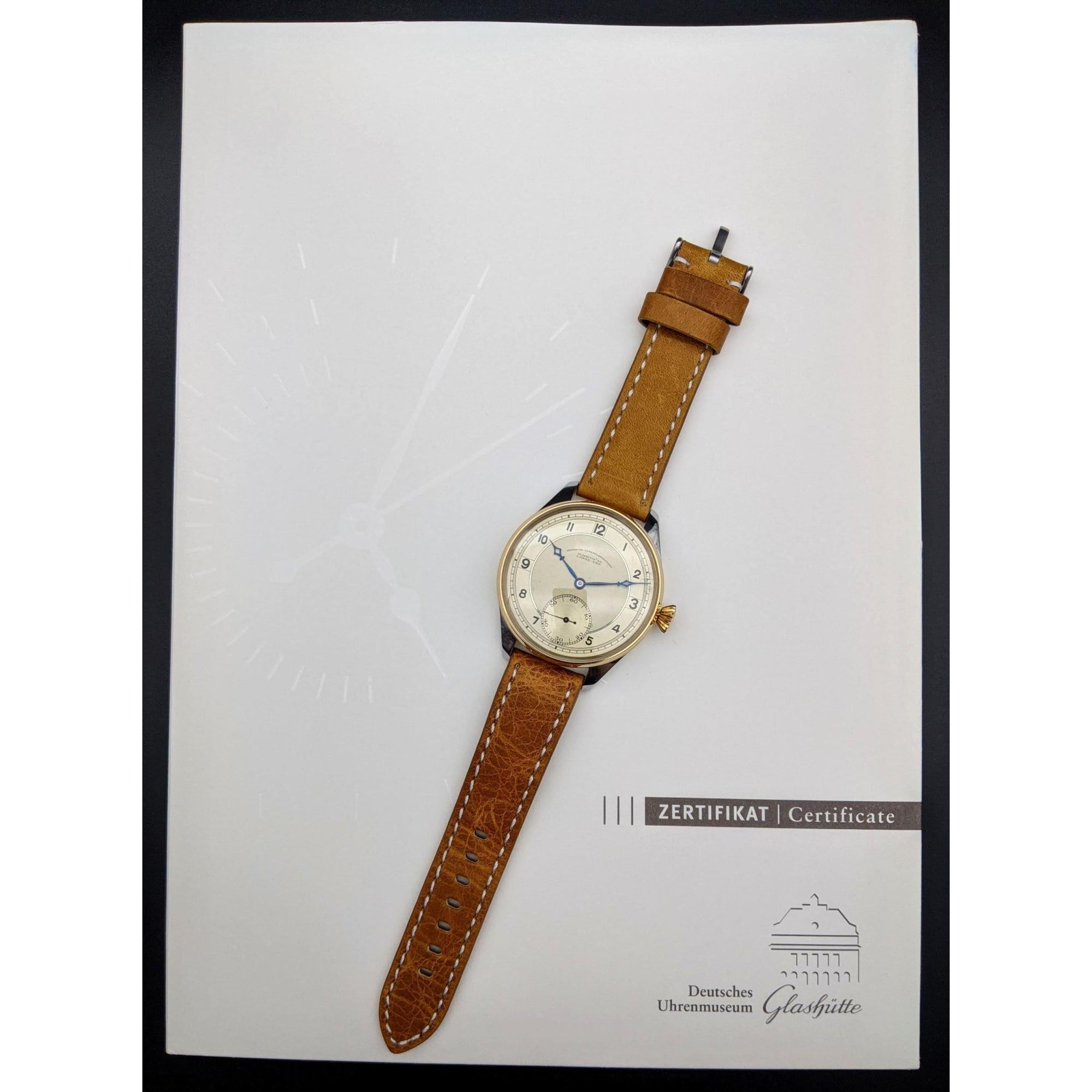 Deutsche Uhren Fabrikation Glashütte "OLIW" Lange Uhr アンティークウォッチ 1938年製 - 製造数6500個のみ - マリッジウォッチ